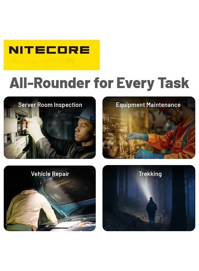 نايت كور مصباح يدوي NITECORE EDC09 للاستخدام اليومي، يتميز بمؤشر تجسيد لوني عالٍ، وثلاث درجات حرارة لونية قابلة للتعديل حتى 102 درجة، ومنفذ USB-C قابل لإعادة الشحن، وبطارية ليثيوم أيون مدمجة. - Image 2